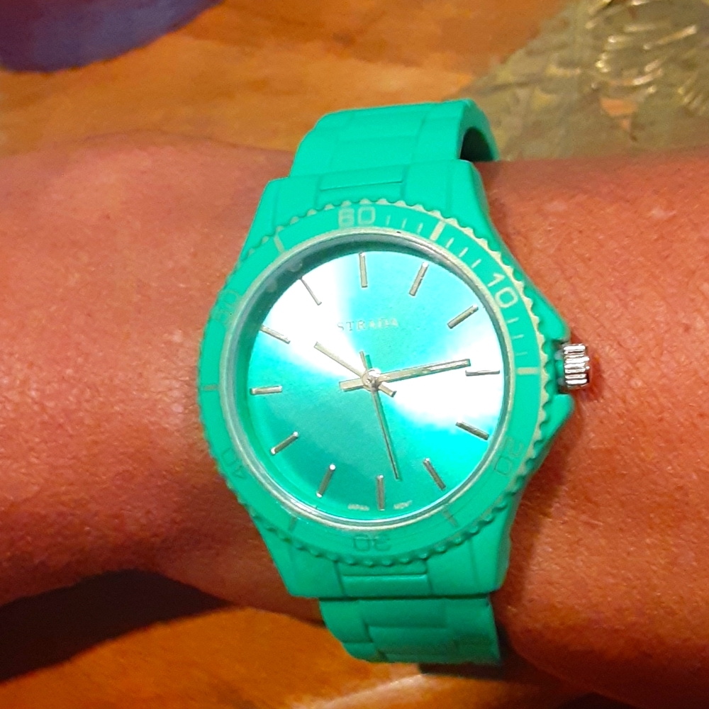 Strata green Japanese movement watch